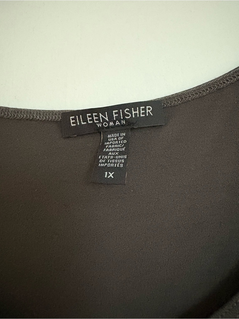 Eileen Fisher Sz 1X Grey Relaxed Lagenlook Casual Midi Dress - Picture 2 of 3